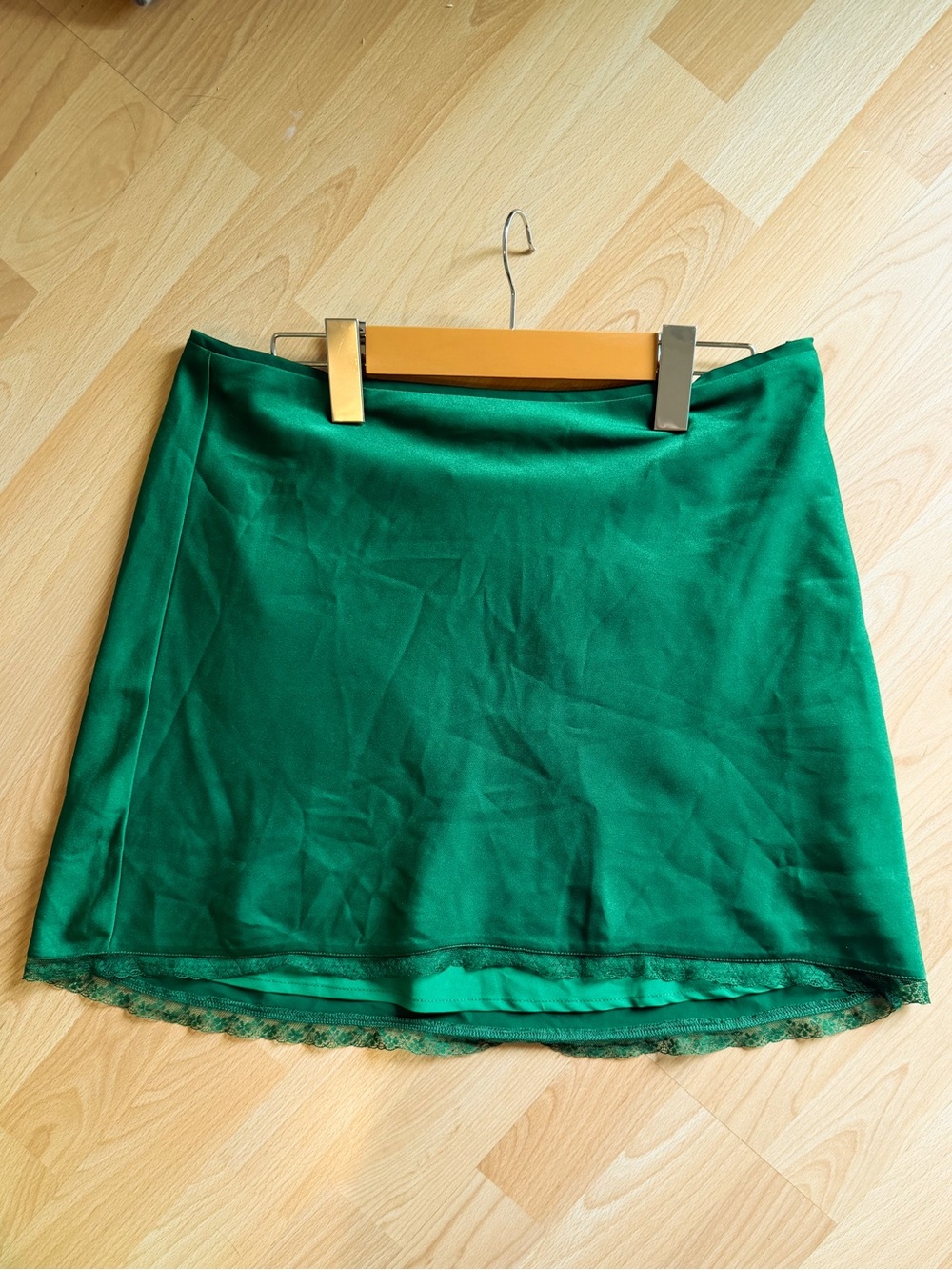 NIA Brianna Mini Skirt in Emerald